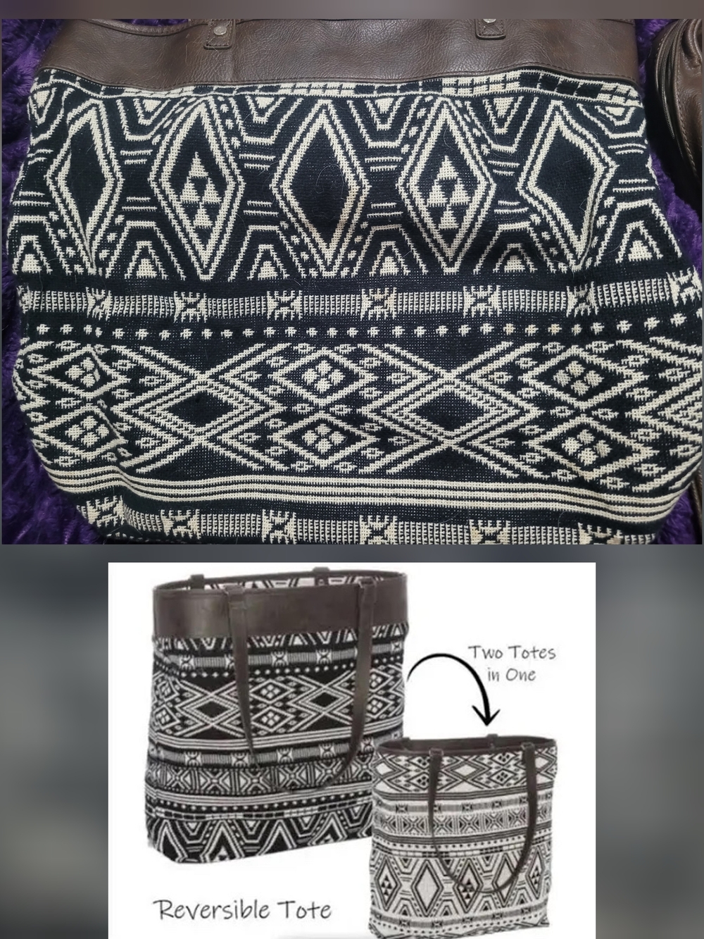 Thirty-One Reversible Tote, Rubie Mini And Organizing Pouch.